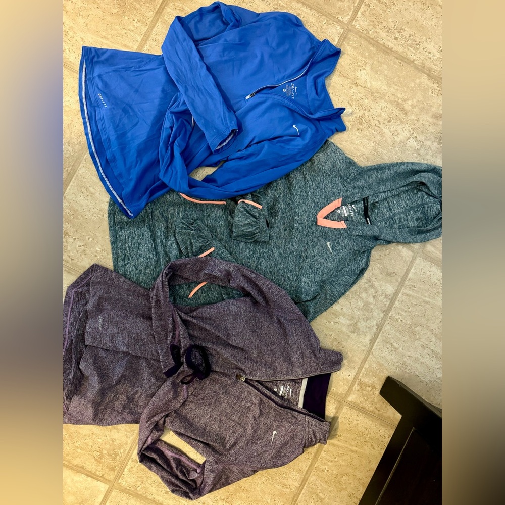 Lot of 3 Nike driFit long sleeve tops